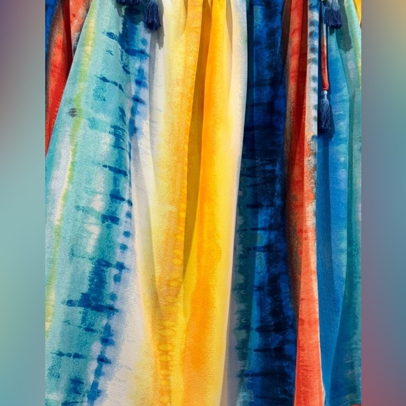 Women’s Rafaella Multicolored Tie Dye Tunic Top: Size M - Picture 4 of 6